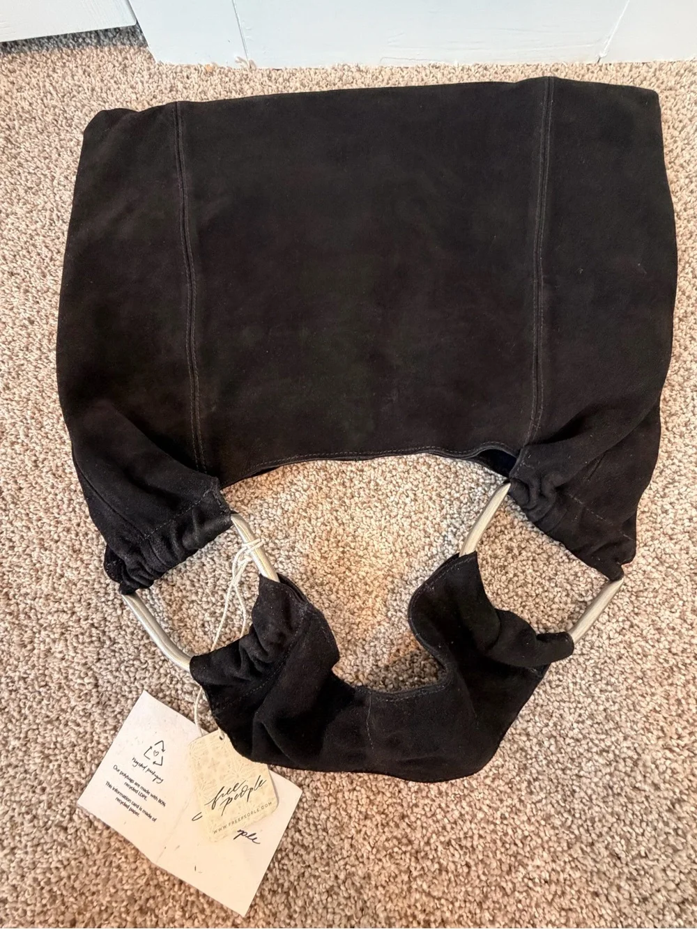 NWT Free People Bobbi Slouch Suede Tote